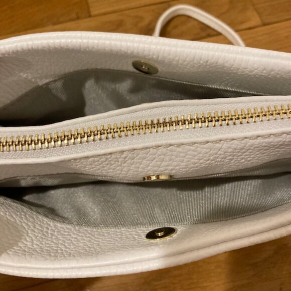 La Bagagerie Emmanuelle White Cowhide Leather Handbag - Picture 7 of 11